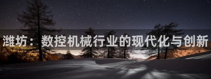 天辰娱乐反水：潍坊：数控机械行业的现代化与创新