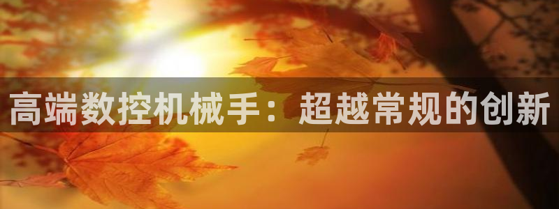 天辰娱乐网：高端数控机械手：超越常规的创新