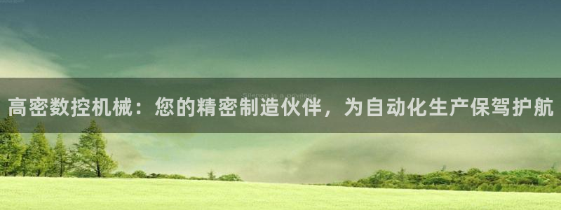 天辰娱乐728567：高密数控机械：您的精密制造伙伴，为自动化生产保驾护航