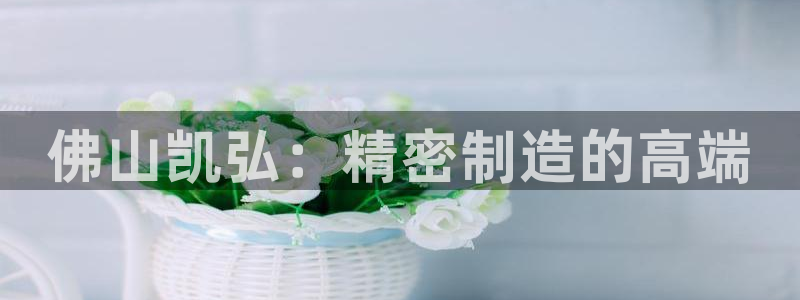 天辰娱乐酒店：佛山凯弘：精密制造的高端